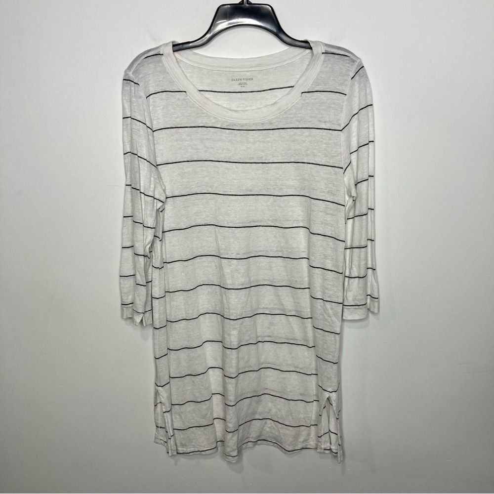 Eileen Fisher organic linen tunic top size medium